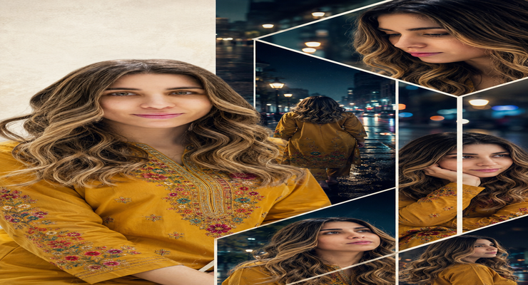 Editorial Geometric Collage: Dual-Tone Urban Portrait
