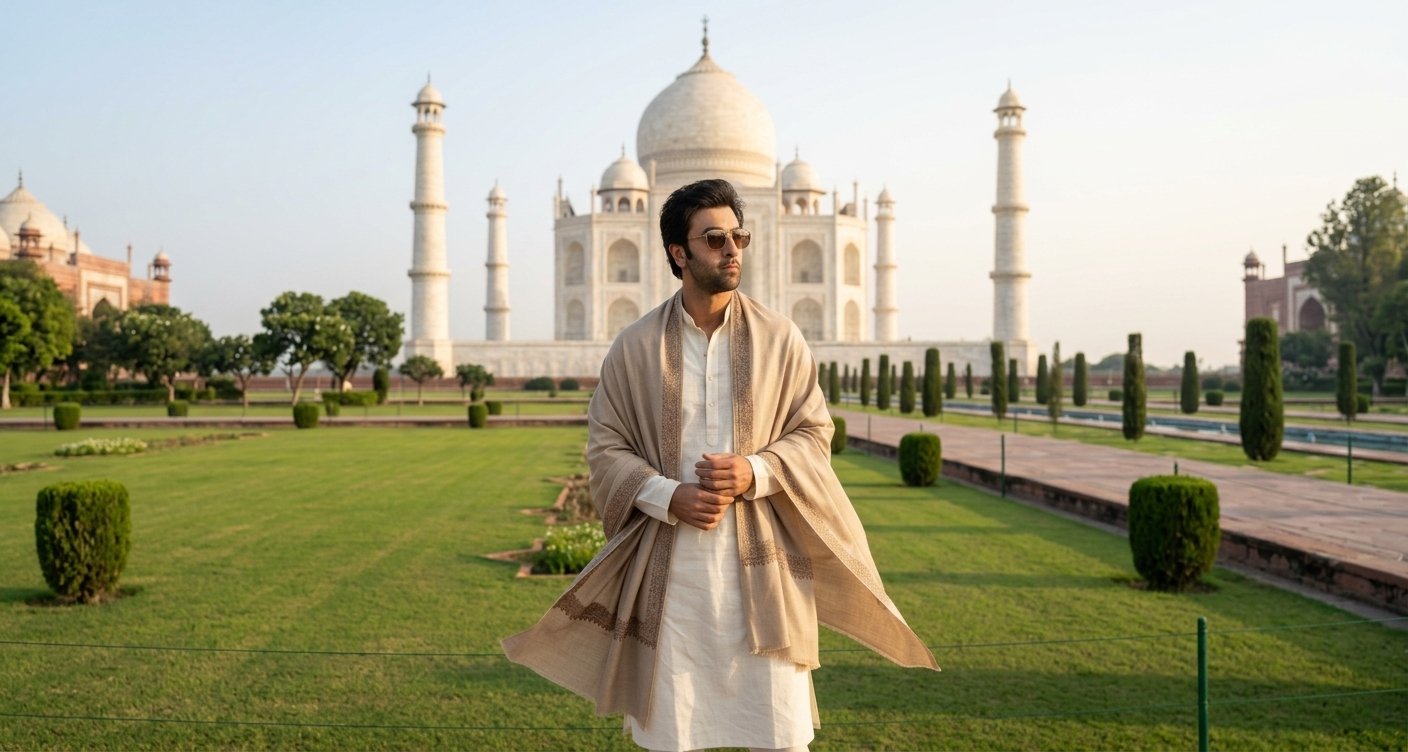 Elegant Traditional Portrait at the Taj Mahal